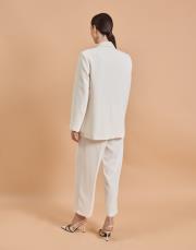 blazer ceket takım beyaz 5