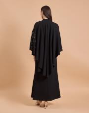 işleme pelerin abiye siyah 5