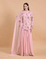 işlemeli şifon abiye pudra 2