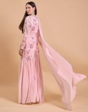 işlemeli şifon abiye pudra 7