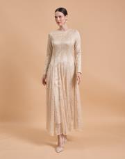 lez dantel elbise bej 2