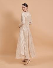 lez dantel elbise bej 5