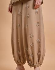 şalvar pantolon takım camel 4