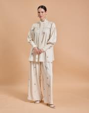 robalı bluz takım ekru 2