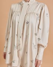 robalı bluz takım ekru 4