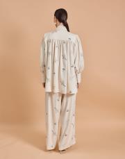 robalı bluz takım ekru 5