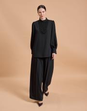 yaka bluz takım siyah 2