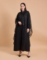 lez dantel abaya siyah 2