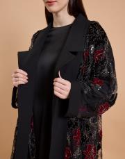 manolya tek  abaya bordo 3