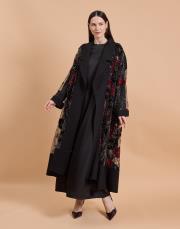 manolya tek  abaya bordo 4