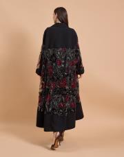 manolya tek  abaya bordo 5