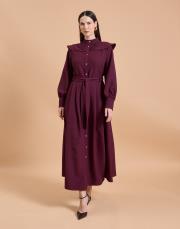 retro elbise bordo 2