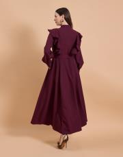 retro elbise bordo 5