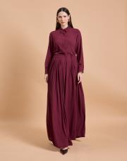 pelerin pantolon takım bordo 3