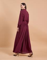 pelerin pantolon takım bordo 6