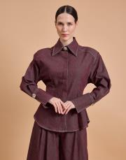 denim pantolon takım bordo