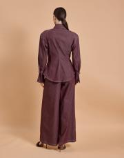 denim pantolon takım bordo 5