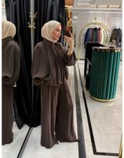 büzgü tensel takım kahverengi 2