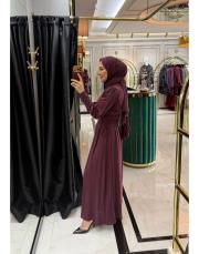 ip korsaj elbise bordo 3