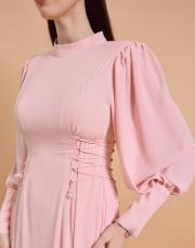 ip korsaj elbise pudra 3