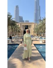 ip korsaj elbise yeşil