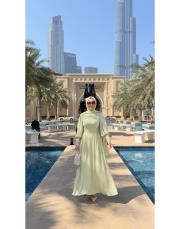 ip korsaj elbise yeşil 2