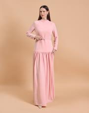 korse krep elbise pudra 2