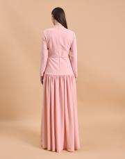 korse krep elbise pudra 5