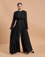 pilise pantolon etek siyah