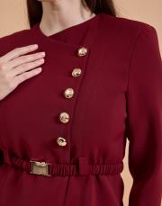 kruvaze ceket takım bordo 3