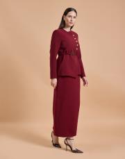 kruvaze ceket takım bordo 4