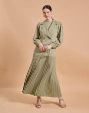 pilise ceket elbise mint yeşili 3