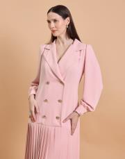 pilise ceket elbise pudra