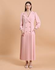 pilise ceket elbise pudra 3