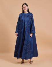 abraham işlemeli abaya gece mavi 2