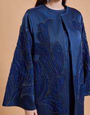 abraham işlemeli abaya gece mavi 3