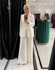 orkide krep takım ekru