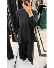 şal yaka gömlek takım siyah 2