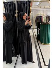 şal yaka gömlek takım siyah 3