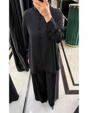 şal yaka gömlek takım siyah 5