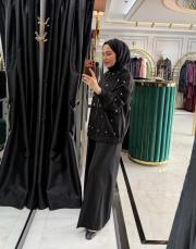 taşlı eşofman takım siyah