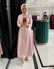 dalga desen elbise pudra 3