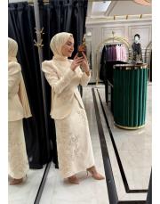 peplum takım krem 3