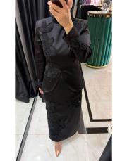 peplum takım siyah 2