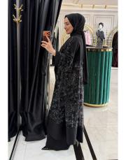 manolya tek abaya siyah siyah