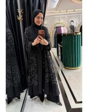 manolya tek abaya siyah siyah 2