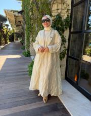 mahera inci dokulu abaya ekru 2