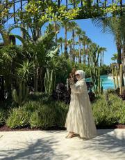 mahera inci dokulu abaya ekru 3