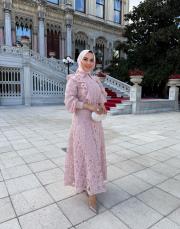 dantel fırfırlı takım gül kurusu 3