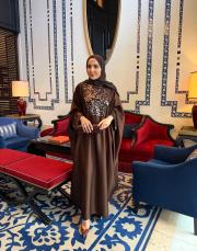nazenin abaya kahverengi